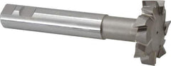 Interstate - 2-1/2" Cut Diam, 5/8" Cut Width, 23mm Neck Diam, 1" Shank Diam, 6-5/8" OAL, M42 Cobalt T-Slot Cutter - Staggered Teeth, 12 Teeth - Exact Tool & Supply