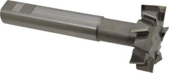 Interstate - 2-1/2" Cut Diam, 7/8" Cut Width, 1" Shank Diam, 6-5/8" OAL, M42 Cobalt T-Slot Cutter - Staggered Teeth, 12 Teeth - Exact Tool & Supply