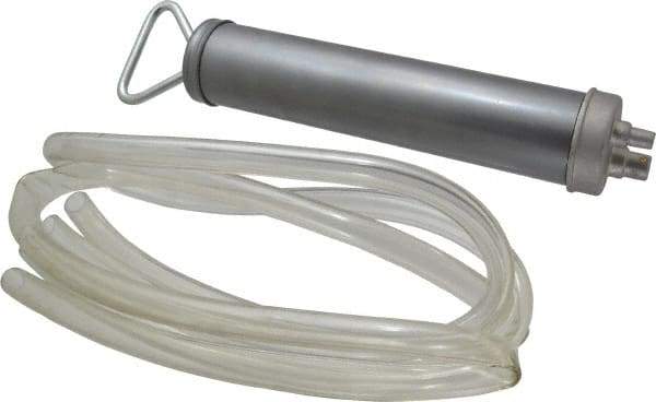 PRO-LUBE - Oil Lubrication Aluminum Suction Gun - For 12 oz Container, Use with Antifreeze, Biological Oils, Brake Fluids, Cooling Liquids, Fuel Oils, Mineral Oil, Petrol, Spirits, Synthetic Oil & Water - Exact Tool & Supply