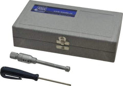TESA Brown & Sharpe - 0.35 to 0.425", 2" Gage Depth, Mechanical Inside Hole Micrometer - 0.0001" Graduation, Ratchet Stop Thimble - Exact Tool & Supply