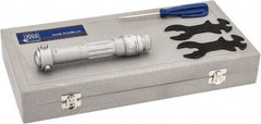 TESA Brown & Sharpe - 1 to 1.2", 3" Gage Depth, Mechanical Inside Hole Micrometer - 0.0002" Graduation, Ratchet Stop Thimble - Exact Tool & Supply