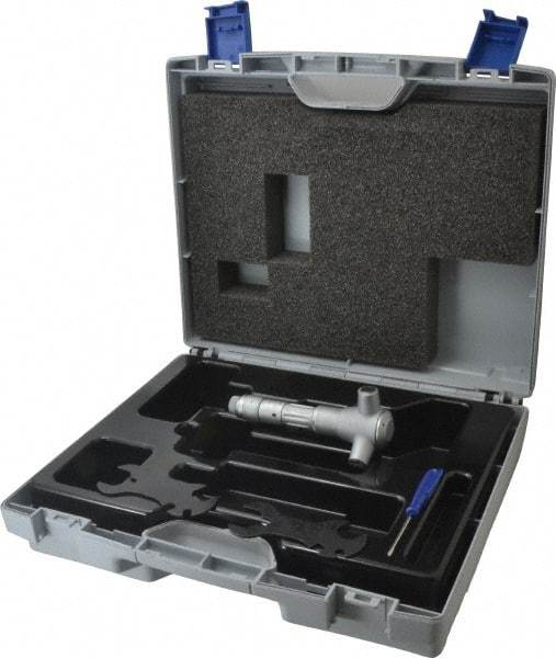 TESA Brown & Sharpe - 2.8 to 3.2", 3" Gage Depth, Mechanical Inside Hole Micrometer - 0.0002" Graduation, Ratchet Stop Thimble - Exact Tool & Supply