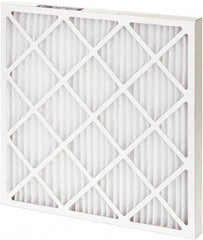 Made in USA - 10" Noml Height x 20" Noml Width x 1" Noml Depth, 35% Capture Efficiency, Wire-Backed Pleated Air Filter - MERV 8, Synthetic, Integrated Paperboard Frame, 300 Max FPM, 400 CFM, For Any Unit - Exact Tool & Supply