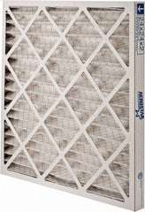 Made in USA - 24" Noml Height x 24" Noml Width x 2" Noml Depth, 35% Capture Efficiency, Wire-Backed Pleated Air Filter - MERV 8, Synthetic, Integrated Paperboard Frame, 500 Max FPM, 1,500 CFM, For Any Unit - Exact Tool & Supply