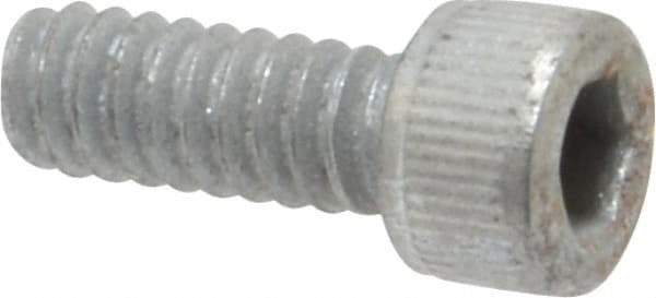 Value Collection - #6-32 UNC Hex Socket Drive, Socket Cap Screw - Alloy Steel, Zinc-Plated Finish, Fully Threaded, 3/8" Length Under Head - Exact Tool & Supply