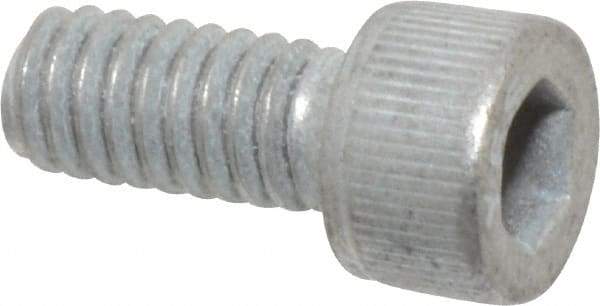 Value Collection - #8-32 UNC Hex Socket Drive, Socket Cap Screw - Alloy Steel, Zinc-Plated Finish, Fully Threaded, 3/8" Length Under Head - Exact Tool & Supply