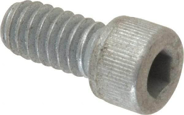 Value Collection - 1/4-20 UNC Hex Socket Drive, Socket Cap Screw - Alloy Steel, Zinc-Plated Finish, Fully Threaded, 1/2" Length Under Head - Exact Tool & Supply