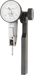 TESA Brown & Sharpe - 0.03 Inch Range, 0.0005 Inch Dial Graduation, Horizontal Dial Test Indicator - 1 Inch White Dial, 0-15-0 Dial Reading - Exact Tool & Supply