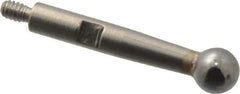 TESA Brown & Sharpe - 3mm Ball Diam, Carbide, Ball Test Indicator Contact Point - 1/2" Contact Point Length, Use with Brown & Sharpe BesTest 599 Series - Exact Tool & Supply