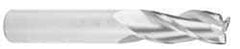 Kennametal - 1", 3" LOC, 1" Shank Diam, 5-1/2" OAL, 3 Flute, Solid Carbide Square End Mill - Single End, Uncoated, Spiral Flute, 37° Helix, Centercutting, Right Hand Cut, Right Hand Flute, Series AADE - Exact Tool & Supply