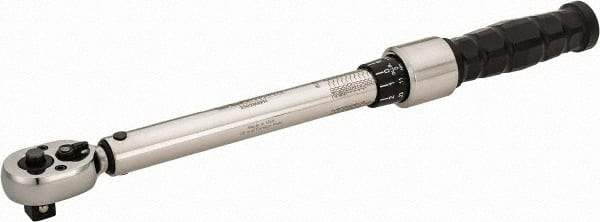 CDI - 3/8" Drive Micrometer Type Ratchet Head Torque Wrench - 30 In/Lb to 250 In/Lb Torque, 11" OAL - Exact Tool & Supply