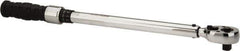 CDI - 1/2" Drive Click Type Adjustable Clicker Torque Wrench - 34 N/m to 197 N/m Torque, 19" OAL, 1.4 N/m Graduation - Exact Tool & Supply