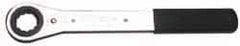 Williams - 32mm, 12 Point, Full Polish Chrome Finish, Single End, Ratcheting Box Wrench - Exact Tool & Supply