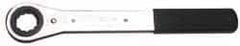 Williams - 22mm, 12 Point, Full Polish Chrome Finish, Single End, Ratcheting Box Wrench - Exact Tool & Supply