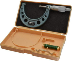 Mitutoyo - 2 to 3" Range, 0.001" Graduation, Mechanical Outside Micrometer - Ratchet Stop Thimble, Accurate to 0.0001" - Exact Tool & Supply