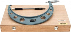 Mitutoyo - 10 to 11" Range, 0.001" Graduation, Mechanical Outside Micrometer - Ratchet Stop Thimble, Accurate to 0.00025" - Exact Tool & Supply
