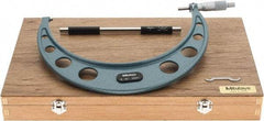 Mitutoyo - 9 to 10" Range, 0.0001" Graduation, Mechanical Outside Micrometer - Ratchet Stop Thimble, Accurate to 0.00025" - Exact Tool & Supply