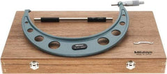 Mitutoyo - 10 to 11" Range, 0.0001" Graduation, Mechanical Outside Micrometer - Ratchet Stop Thimble, Accurate to 0.00025" - Exact Tool & Supply