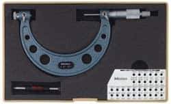 Mitutoyo - 5 to 6" Range, Mechanical Screw Thread Micrometer - Ratchet Stop Thimble, 0.001" Graduation, 0.00025" Accuracy - Exact Tool & Supply