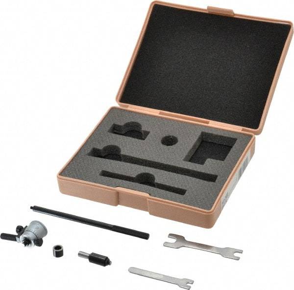Mitutoyo - 1 to 2", Friction Thimble, Mechanical, Satin Chrome Finish, Interchangeable Rod Micrometer - 0.001 Inch Graduation, Accurate Up to 0.00024+(0.00004xR/20) Inch, 1/4 Inch Travel, 2 Rods - Exact Tool & Supply