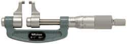 Mitutoyo - 1 to 2" Range, 0.001" Graduation, Mechanical Outside Micrometer - Ratchet Stop Thimble, Accurate to 0.0003" - Exact Tool & Supply