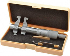 Mitutoyo - 1 to 2 Inch Range, Carbide Satin Chrome Coated, Mechanical Inside Caliper Micrometer - 0.001 Inch Graduation, 0.0003 Inch Accuracy - Exact Tool & Supply