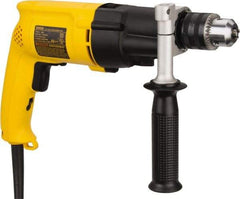 DeWALT - 120 Volt 1/2" Keyed Chuck Electric Hammer Drill - 0 to 19,000 & 0 to 46,000 BPM, 0 to 1,100 & 0 to 2,700 RPM, Reversible - Exact Tool & Supply