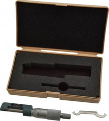 Mitutoyo - 0 to 1" Range, Mechanical Hub Micrometer - 0.001" Graduation, 0.0001" Accuracy - Exact Tool & Supply