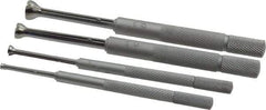 Mitutoyo - 1/8 to 1/2 Inch Measurement, Small Hole Gage Set - 90, 97.6, 102.8 and 108mm Long, Half Ball, Includes Pouch - Exact Tool & Supply