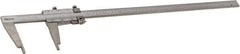 Mitutoyo - 0 to 24" Stainless Steel Vernier Caliper - 0.02mm Graduation, 100mm Jaw Depth, 0.002" Accuracy - Exact Tool & Supply