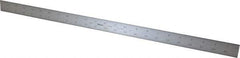 Mitutoyo - 24" Long, 1/100, 1/64, 1/50, 1/32" Graduation, Rigid Stainless Steel Rule - 16R Graduation Style, 1-3/16" Wide, Silver, Satin Chrome Finish - Exact Tool & Supply