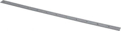 Mitutoyo - 12" Long, 1/100, 1/64, 1/32, 1/10" Graduation, Flexible Stainless Steel Rule - 5R Graduation Style, 1/2" Wide, Silver, Satin Chrome Finish - Exact Tool & Supply