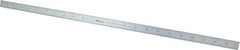 Mitutoyo - 24" Long, 1/64, 1/32, 1/16, 1/8" Graduation, Flexible Stainless Steel Rule - 4R Graduation Style, 3/4" Wide, Silver, Satin Chrome Finish - Exact Tool & Supply