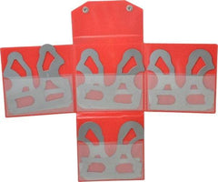 Mitutoyo - 8 Piece, 9/16 to 1 Inch Radius, Stainless Steel Radius Gage Set - Satin Chrome Coated - Exact Tool & Supply