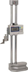 Mitutoyo - 12" Electronic Height Gage - 0.0005, 0.0002" (Switchable) Resolution, Accurate to 0.001", LCD Display, SPC Data Output - Exact Tool & Supply