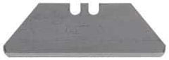 Stanley - 100 Piece Carbon Steel Utility Knife Blade - 1-7/8" OAL, 0.024" Blade Thickness - Exact Tool & Supply