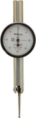 Mitutoyo - 0.04 Inch Range, 0.001 Inch Dial Graduation, Horizontal Dial Test Indicator - 1.27 Inch White Dial, 0-20-0 Dial Reading, Accurate to 0.001 Inch - Exact Tool & Supply