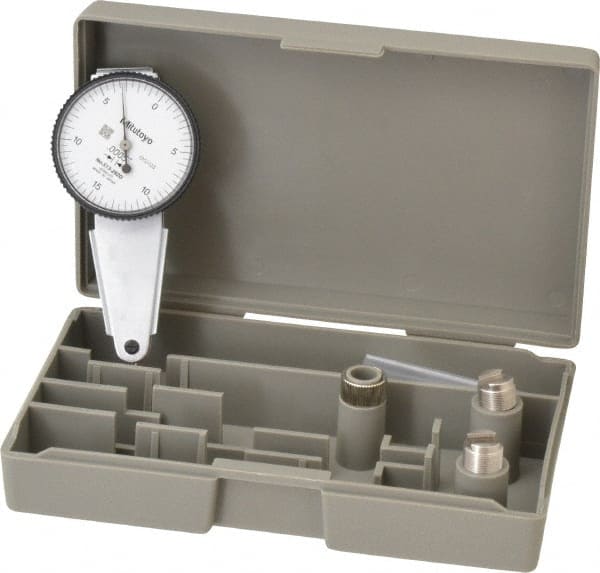 Mitutoyo - 0 to 0.03", 0.000500" Graduation, Horizontal Dial Test Indicator - Exact Tool & Supply
