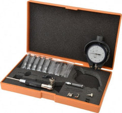 Mitutoyo - 6 Anvil, 0.3 to 0.4" Dial Bore Gage - 0.0001" Graduation, 1-1/4" Gage Depth, Accurate to 0.00016" - Exact Tool & Supply