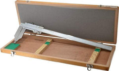 Mitutoyo - 0 to 12" Stainless Steel Vernier Caliper - 0.0010" Graduation, 90mm Jaw Depth, 0.002" Accuracy - Exact Tool & Supply