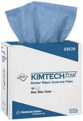 Kimtech - Dry Clean Room/Lab/Critical Task Wipes - Pop-Up, 16-3/4" x 8-3/4" Sheet Size, Blue - Exact Tool & Supply