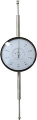 Mitutoyo - 3" Range, 0-100 Dial Reading, 0.001" Graduation Dial Drop Indicator - 3-5/8" Dial, 0.1" Range per Revolution, 0.001" Accuracy, Revolution Counter - Exact Tool & Supply