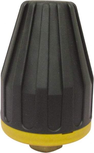 Kranzle - 4,750 psi Rotating, Brass, Ceramic, Plastic & Rubber, Turbo Pressure Washer Nozzle - 1.14mm Orifice Diam, 1/4" Thread, Female, Black & Orange - Exact Tool & Supply