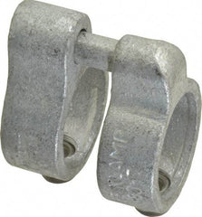 Kee - 1-1/4" Pipe, Malleable Iron Gate Hinge Fitting - Galvanized Finish - Exact Tool & Supply