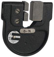 YPG - 3-13/16 to 4-3/16 Inch, Cast Iron 8x Frame Snap Gage - 0.001 Inch Graduation, Hardened Tool Steel Anvil - Exact Tool & Supply