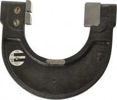 YPG - 2-1/4 to 2-1/2 Inch, Cast Iron 6 Frame Snap Gage - 0.001 Inch Graduation, Hardened Tool Steel Anvil - Exact Tool & Supply