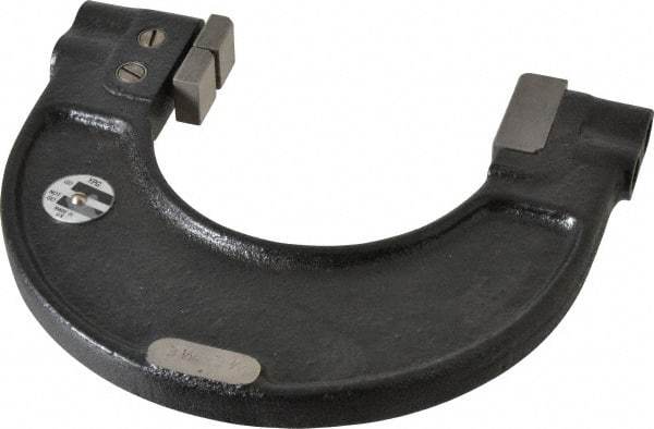 YPG - 3-1/16 to 3-7/16 Inch, Cast Iron 7x Frame Snap Gage - 0.001 Inch Graduation, Hardened Tool Steel Anvil - Exact Tool & Supply