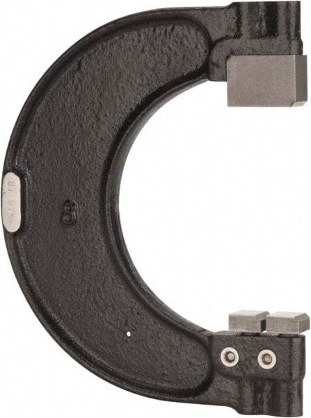 YPG - 3-7/16 to 3-13/16 Inch, Cast Iron 8 Frame Snap Gage - 0.001 Inch Graduation, Hardened Tool Steel Anvil - Exact Tool & Supply