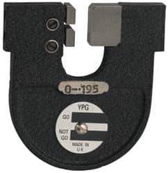 YPG - 0.195 to 0.385 Inch, Cast Iron MC00X Frame Snap Gage - Hardened Tool Steel Anvil - Exact Tool & Supply