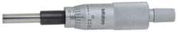 Mitutoyo - 1 Inch, 0.7087 Inch Ratchet Stop Thimble, 1/4 Inch Diameter x 27mm Long Spindle, Mechanical Micrometer Head - Exact Tool & Supply